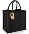 W413 Westford Mill Jute Midi Tote Bag Black/Black colour image